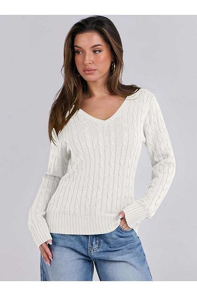 youknitwear you سترة نسائية برقبة دائرية من Riviera