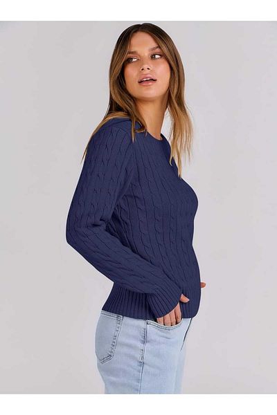 youknitwear you Hanorac de damă Riviera cu gât crew