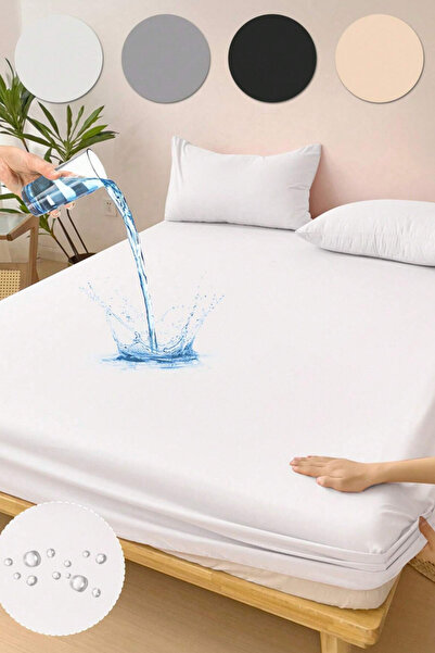 Mariva home Sıvı Su Geçirmez Fitted Full Kenar Çift Kişilik 180x200 Yatak Koruyucu Alezi