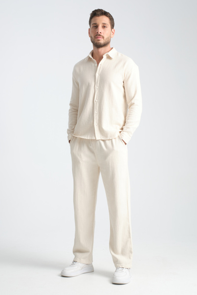 Redline Flare Winter Baggy Παντελόνι Oversize Πουκάμισο Κάτω Σετ 100% Βαμβάκι