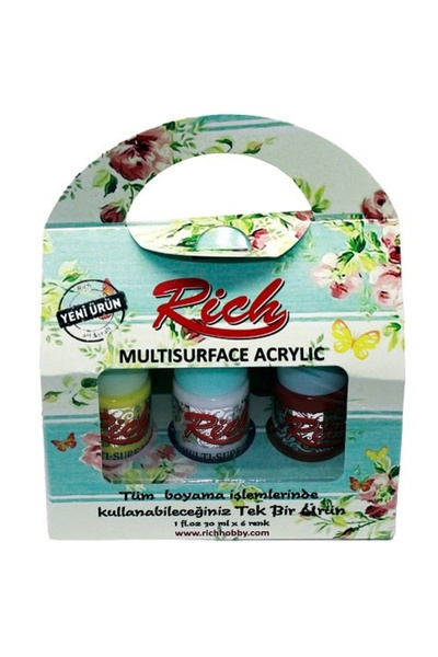 Rich Multisurface Akrilik Boya Seti 6 Renk