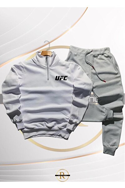 Risil-Nu Company Новий сезон бавовняний світшот з принтом UFC та штани для тренування з двома сильними елементами.