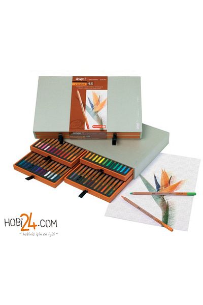 Bruynzeel Dry Paint Pen Set - 48 Colors (Design Series Luxury Box)