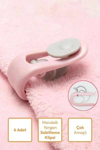 harry 4 Pieces of Latched Quilt, Sheet, Table Cloth, Curtain Fixing Clip
