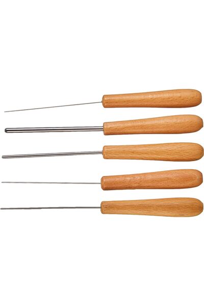 Südor Mona Lisa Ahşap Saplı Ebru Biz Takımı - 5 Parça