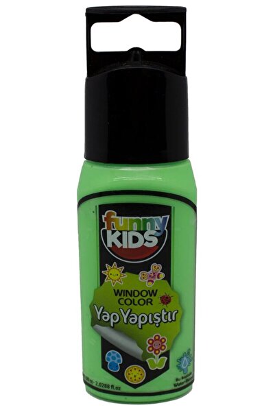 Rich Funny Kids Yap Yapıştır Cam Boyası 60cc - 7526 Neon Yeşil
