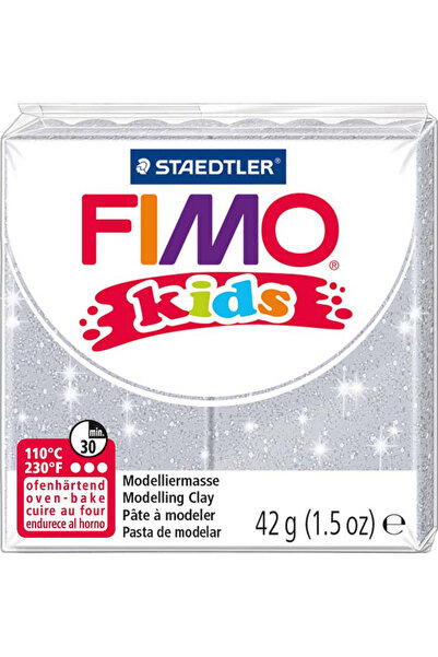Staedtler Polimer Fimo Kids Kil 42gr. Sclipici Argintiu