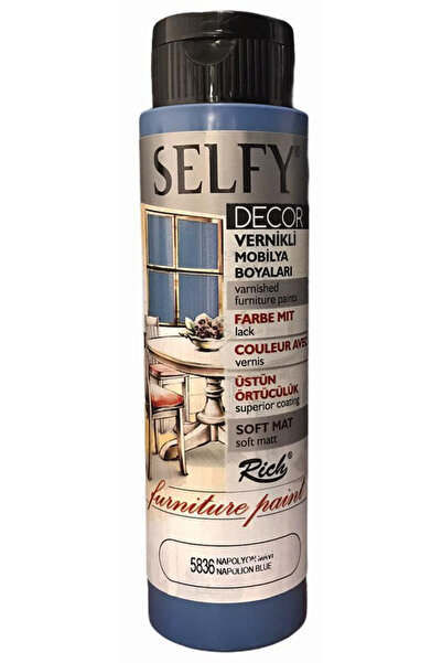Rich Boya Rich Selfy Decor Vernikli Boya 500cc - Napolyon Mavi 5836