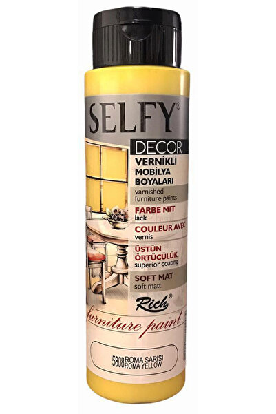 Rich Boya Rich Selfy Decor Vernikli Boya 500cc - Roma Sarısı 5808