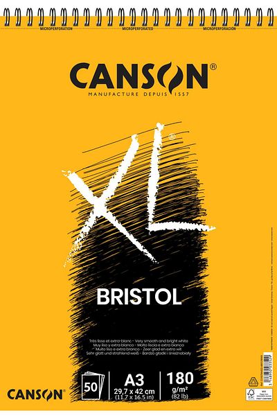 Canson Xl Bristol Notebook Block 180 Gr.A3 50 Sheets