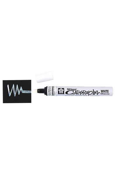 Bruynzeel - Sakura Sakura Pen Touch 5.0mm Calligraphy Pen - White