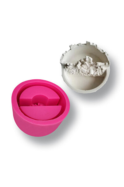 Rich Döküm Beton Hediyeli Silikon Kalıp 115x60mm No:91