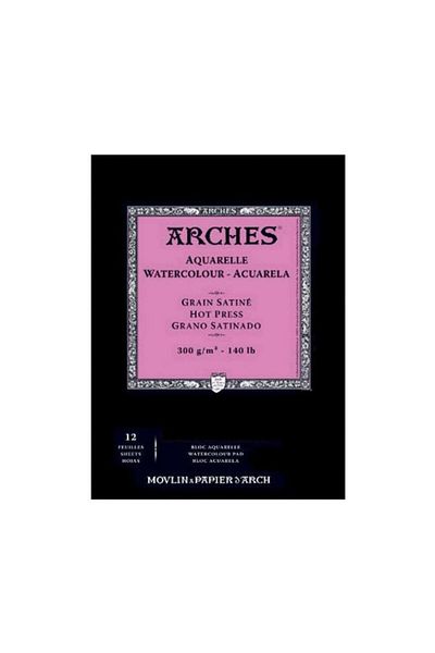 Arches دفتر ملاحظات بألوان مائية - نسيج عادي - 300 جرامA3- 12 Yp