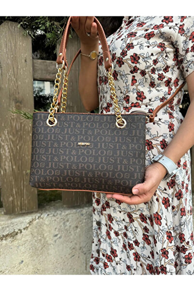 Just Polo Women's Brown Camel New Season Hand and Shoulder Bag