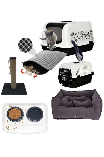 optimal&prime Maxi Xxl Cat Toilet Container with Opening on Top (Full Set with Square Mattress Mat)