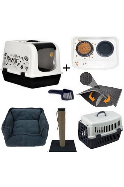 optimal&prime Maxi Xxl Cat Toilet Container with Opening on Top (Full Set with Square Mattress Mat)