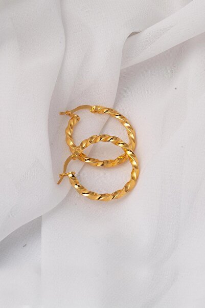 Bilezikci Burgu 1,8 cm. Çaplı 22 Ayar Halka Küpe