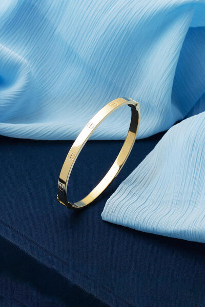 Bilezikci Vidalı 14 Ayar Kelepçe Genç Bileziği