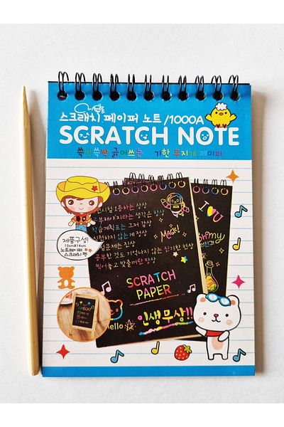 Modellino Magic Scratch Rainbow 6A Μέγεθος 15x10cm Σημειωματάριο με Σπειροειδές Μολύβι Χαρτί - Επιλογή Χρώμα Κάλυμμα 1 Τεμάχιο