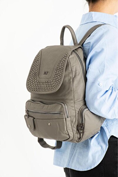 Baginn Rucsac de damă Y.S.Leather - Trock, Multi-buzunare, Utilizare zilnică,...