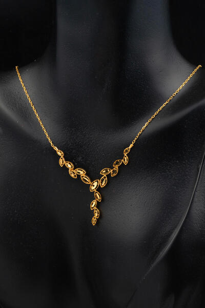 Label Gerdanlıklı Küpeli 22 Ayar Altın Set