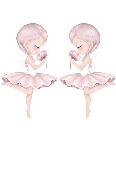 KT Decor مجموعة ملصقات مقبس الجنية الوردية المزدوجة