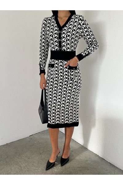 ABBA Tricotaj Rochie Half Moon