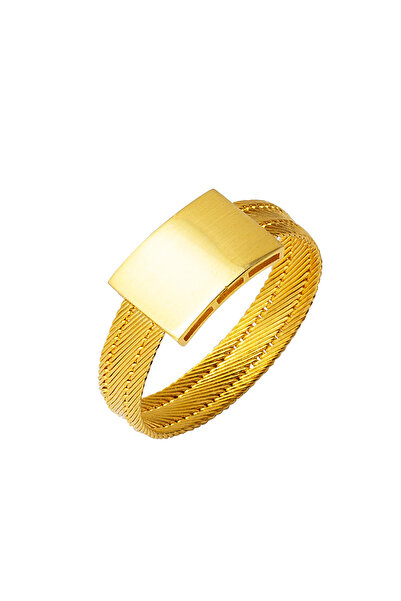 Bilezikci Taşsız Trabzon Hasır 22 Ayar Altın Yüzük