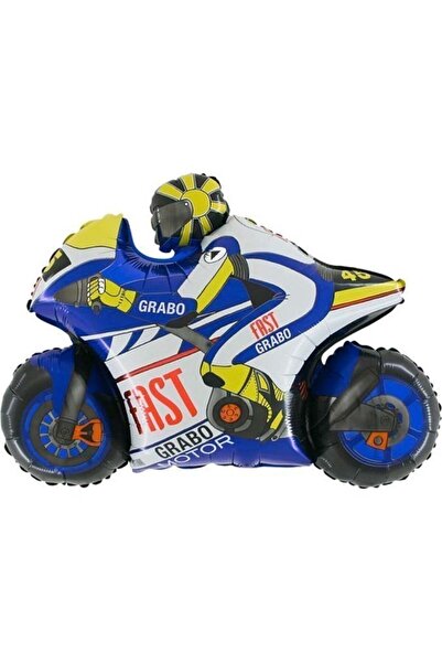 Adana Pasta Malzemeleri بالون غرابو فويل مقاس 30 بوصة لـ Moto GP باللون الأزرق