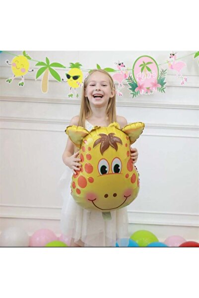 Adana Pasta Malzemeleri 18" Giraffe Safari Head Foil Balloon