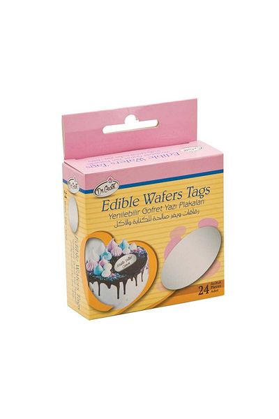 Dr. Gusto Dr Gusto 24-Piece Edible Oval Wafer Paper Writing Plate Set
