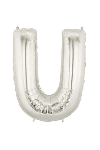 Adana Pasta Malzemeleri U Silver 34 Inch Foil Balloon