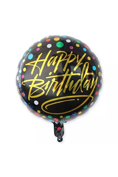 Adana Pasta Malzemeleri 18" Round Foil Balloon H-5 H.Bday! Black
