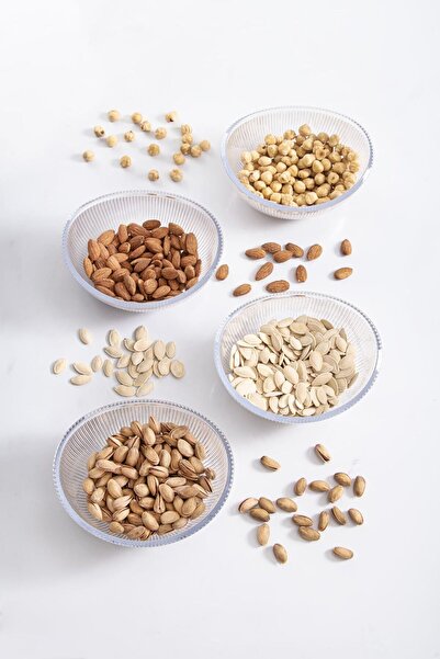 Depa Acrylic Baroque Transparent Oval 4-Piece Small Bowl Set & Snack Bowl & Presentation & Catering (Not Glass)