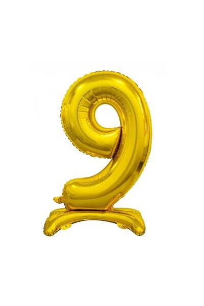 Adana Pasta Malzemeleri 9-foot figure foil balloon gold 32 inch
