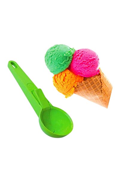 Marsilyan Practical Latching Plastic Ice Cream Serving Presentation Scoop Spoon (5224)