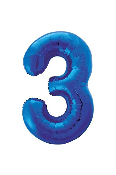 Adana Pasta Malzemeleri 3 Blue 34 Inch Foil Balloons