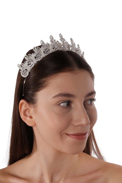 Limelia Coroana de nuntă pentru femei cu piatră de zircon strălucitoare Coroa...