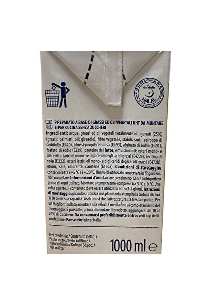 Adana Pasta Malzemeleri Sıvı Şanti Hole Şekersiz 1 Lt