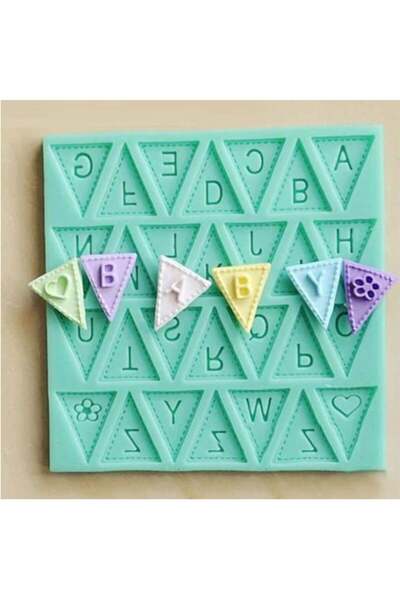 Adana Pasta Malzemeleri Harf Flama Üçgen Silikon Kalıp Bt-3766