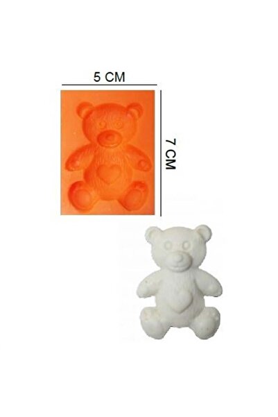 Adana Pasta Malzemeleri HG-093 قالب سيليكون على شكل دب القلب 5.5 × 4 سم