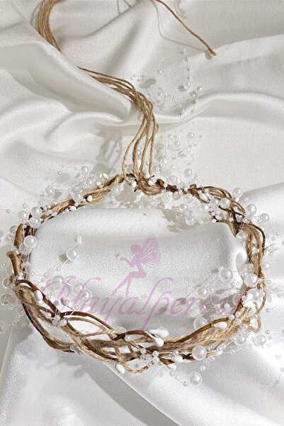 ESPEREST Κρεμ Πέρλα Ψάθινο Στέμμα