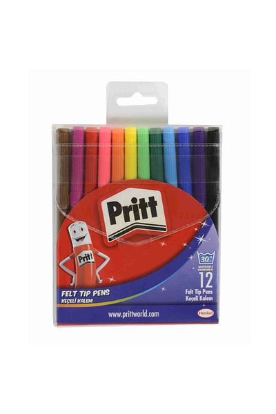 Henkel قلم شعر 12 لونًا من Pritt