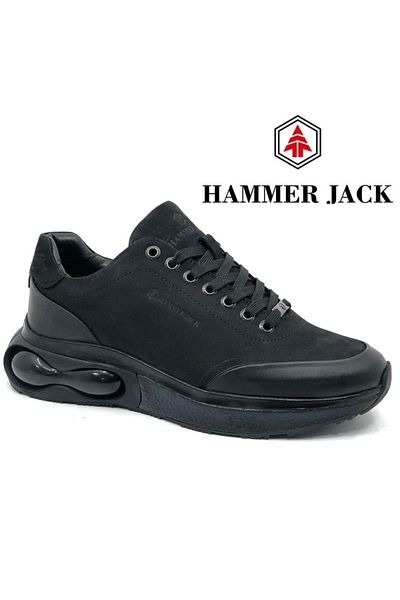 Hammer Jack 102-24780-m Rowa Leather Casual Men's Shoes Black-Nubuk