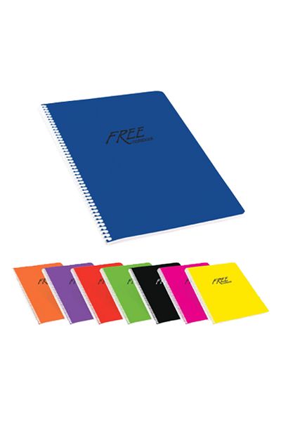 KESKİN COLOR Sharp Color Free A5 80ypPlain Spiral Plastic Cover Notebook / B15