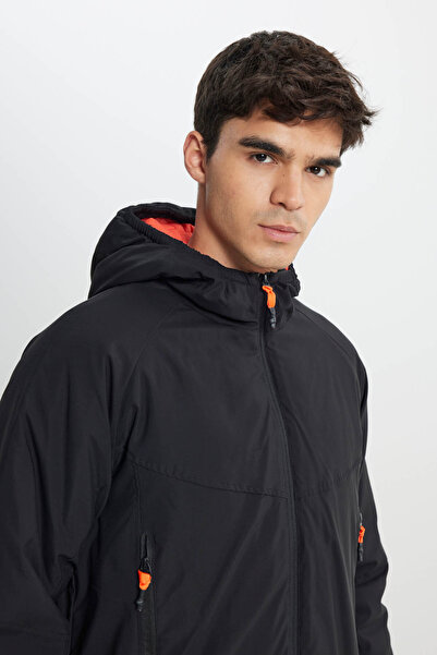 Lee Μαύρο μπουφάν με φερμουάρ κανονική εφαρμογή