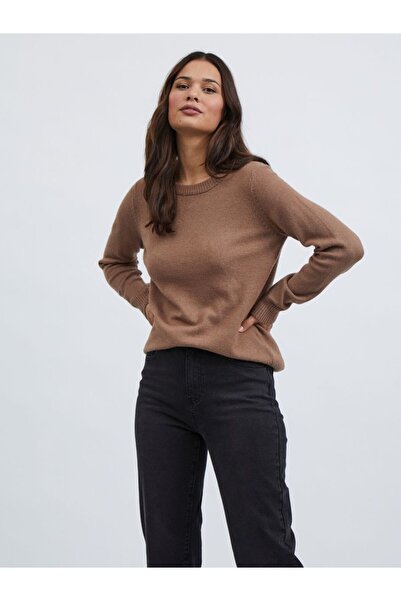 VILA Strickpullover Rundhalsausschnitt