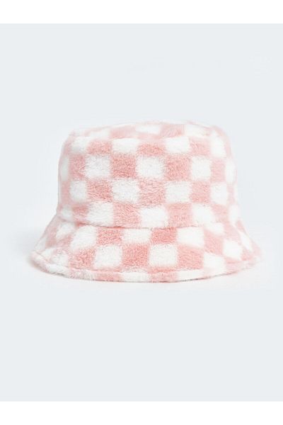 LC Waikiki Lcwk karierte gemusterte Bucket-Mütze für Mädchen