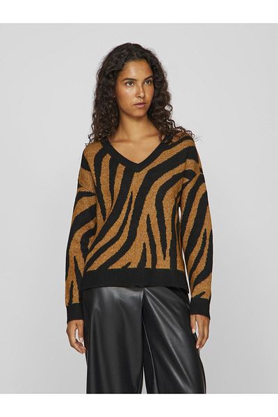 VILA Strickpullover V-Ausschnitt