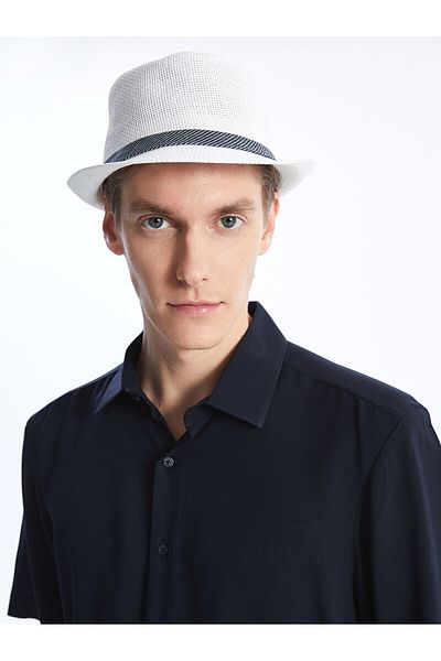 LC Waikiki Ανδρικό καπέλο Fedora με σχέδιο LCW